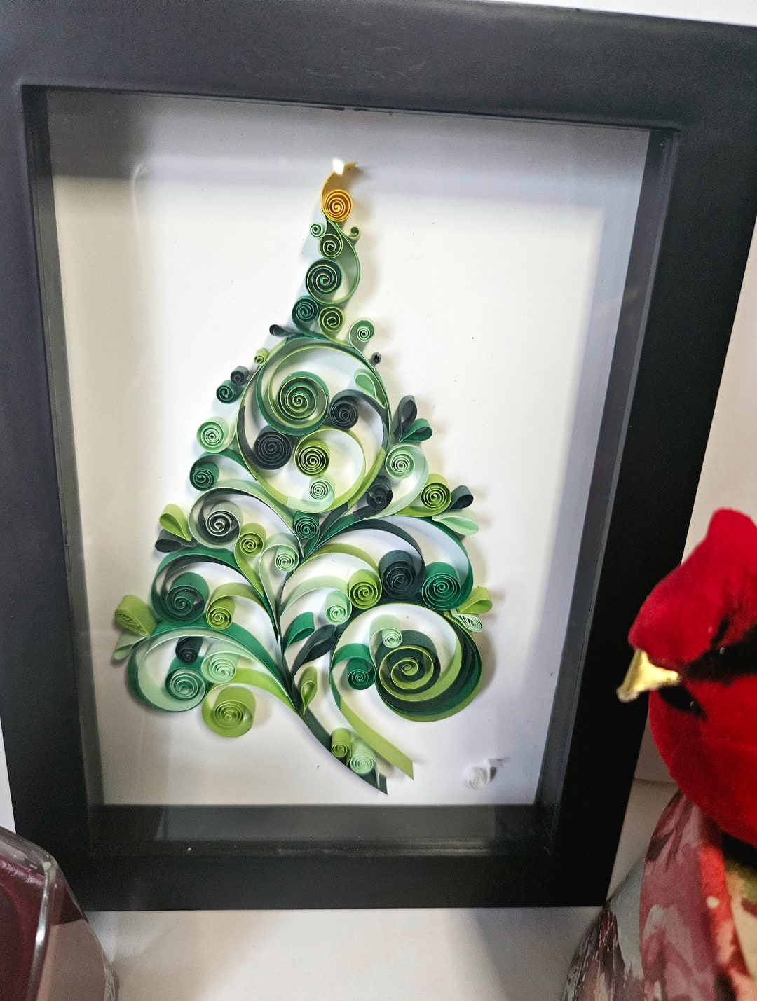 O Tannenbaum Christmas Tree Paper Quilling Art in 6x8 Etsy