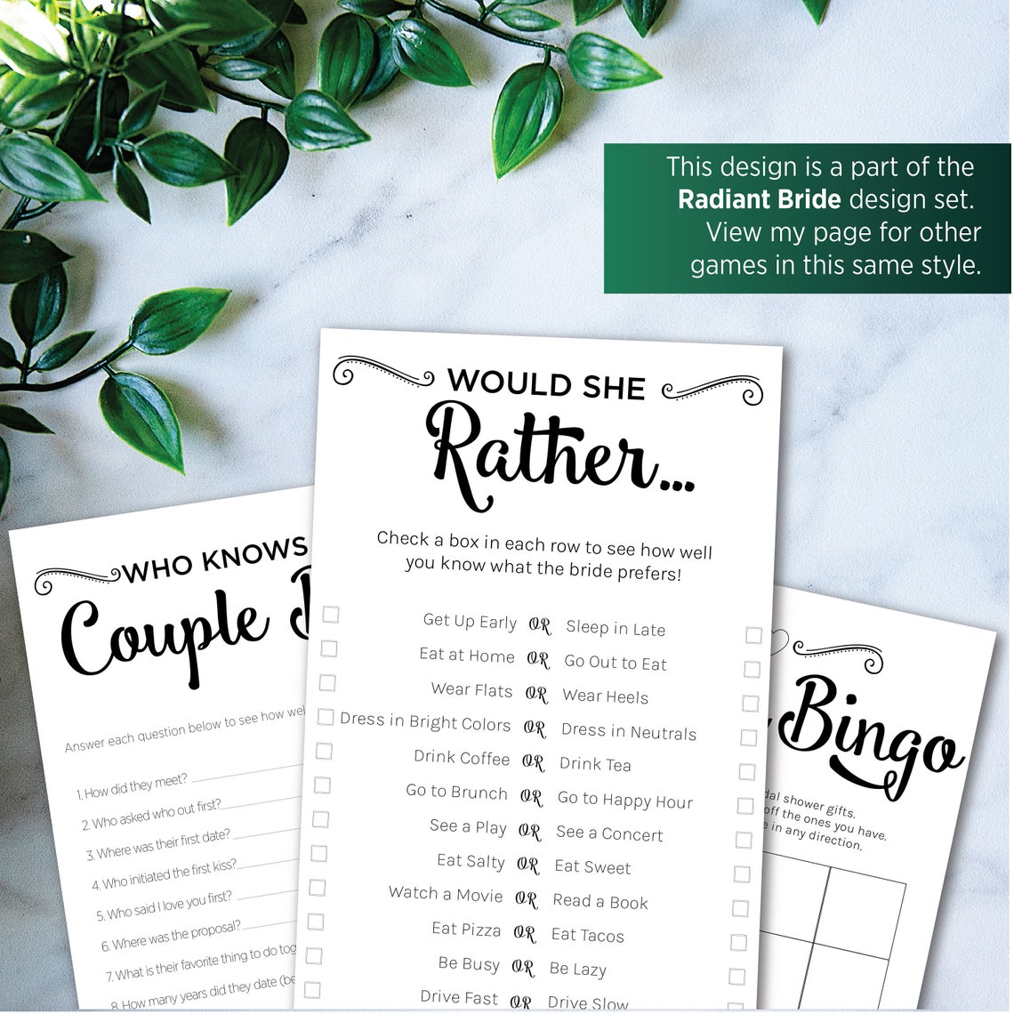 Put A Ring on It, Bridal Shower Game, Ring Wedding Shower Game, Steal the Ring Game, Bridal Ring