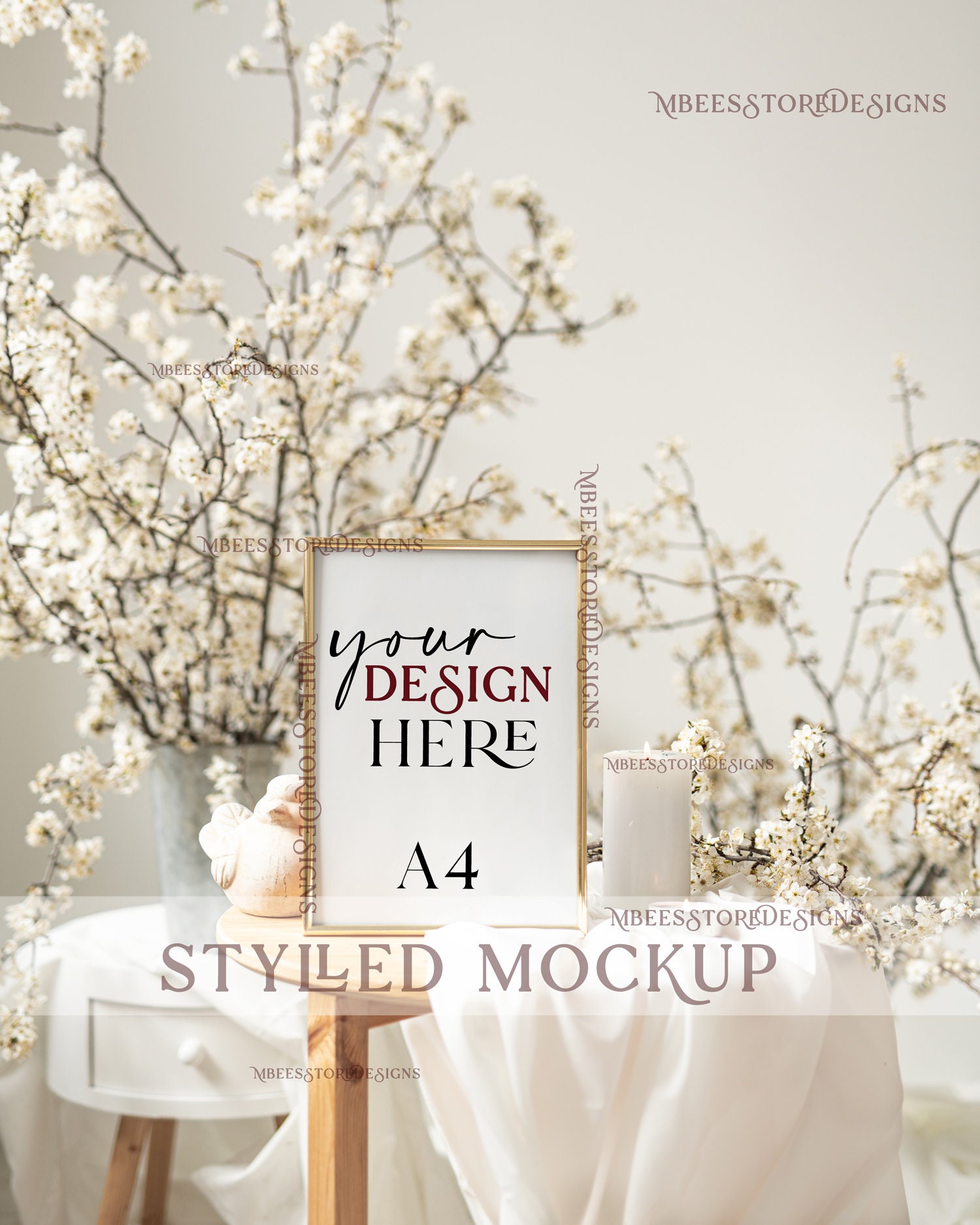 Bundle Wedding Sign Gold Frame Mockup Elegant Frame Table Etsy Australia