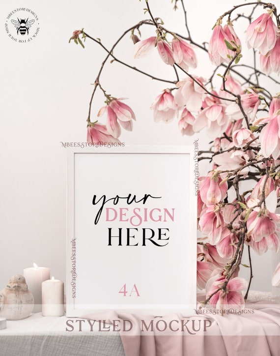 Wedding Sign White Frame A4 Mockup Elegant Frame Table Sign Etsy UK