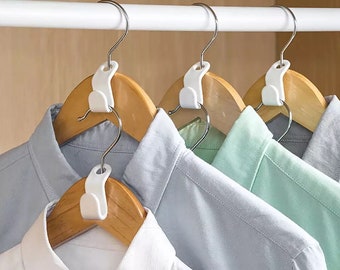 Clothing Hanger Connect Hooks For Space Saving And Organizing