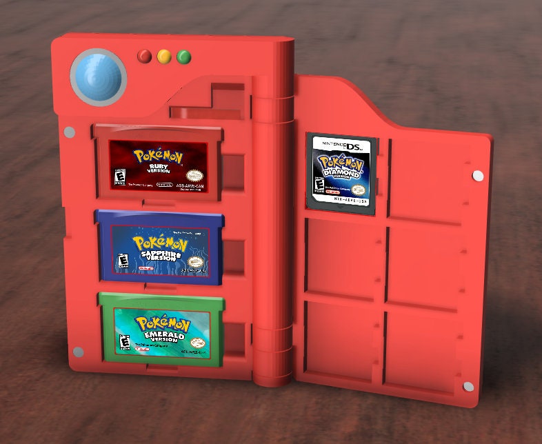 ポケモン図鑑 GBA + DS 2DS 3DS マルチゲームカートリッジケース