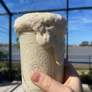 ORGANIC Einkorn Fresh Sourdough STARTER Live Active 1850&#39;s 100 Grams in Glass Ball Mason Jar