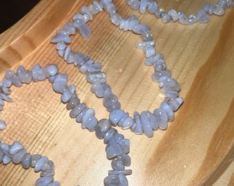 Blue Lace Agate Chip Bracelet