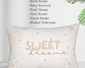 Sweet Dreams Pillow, Master Bedroom Decor, Dorm Room Decor, baby gift, gift from aunt or grandma, goodnight baby dreams pillow, guest room