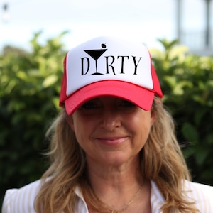Dirty Martini Trucker Hat,  Foam front snap back Otto Trucker, Girls Trip, Day Drinking Hat, Adult funny saying Hat, Gift for martini lover