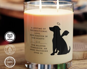 Loss of Dog Candle,Dog Memorial Candle, Dog Sympathy Gift, Pet Loss Gift, Loss of Dog Gift,Rainbow Bridge Scented Candle, Pet remembrance