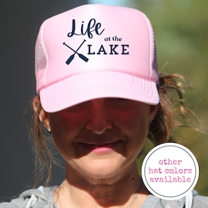 Life at the Lake Trucker Hat, Summer at the Lake Baseball Hat, Lake house Hat, Trucker hat for Boating, canoeing, kayaking, Lake Girl Hat