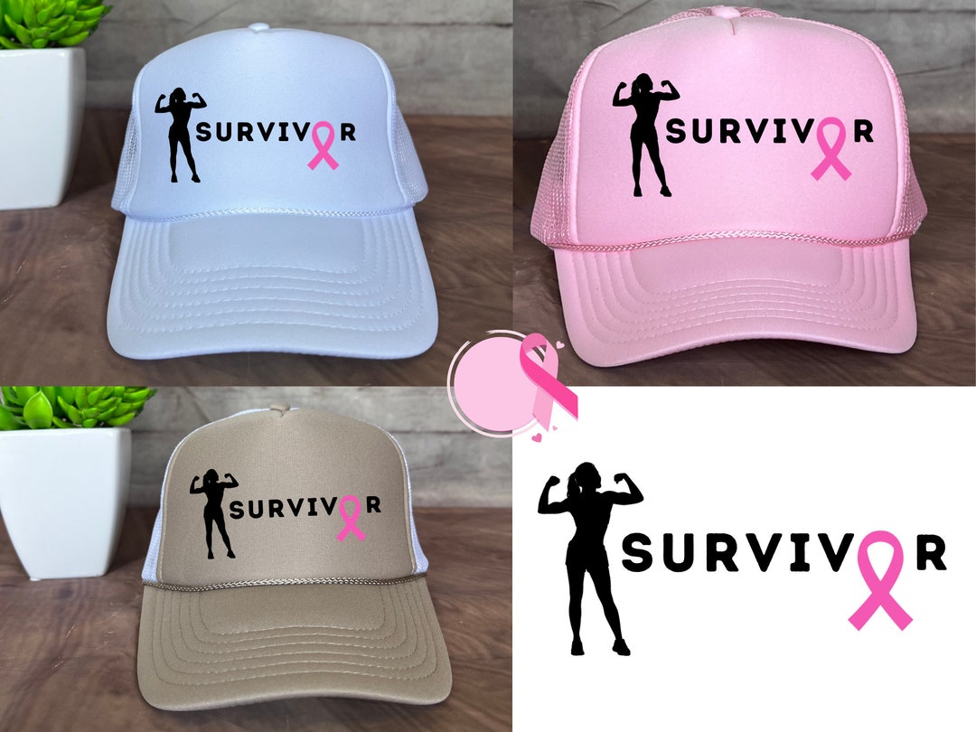 Breast Cancer Awareness Trucker Hat Survivor Pink Ribbon Etsy