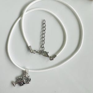 Lobster necklace White Rope cord necklace,Silver sea life charm, coastal Boho Summer jewelry, Beach lover surfer necklace,nautical accessory