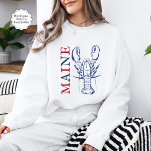 Fisherman Aesthetic Sweatshirt, Maine Lobster Crewneck, New England Lobster Shirt, Coastal living Sweatshirt, Salty life, Nautical pullover