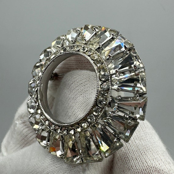 Vintage Rare Tapered Marquise Rhinestone Art Deco… - image 5