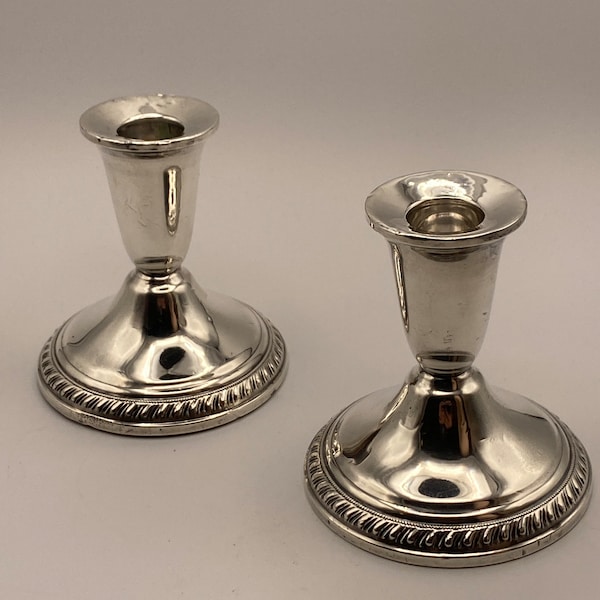 Sterling Vintage Duchin Creation Candle Stick Holders 438g Item#431