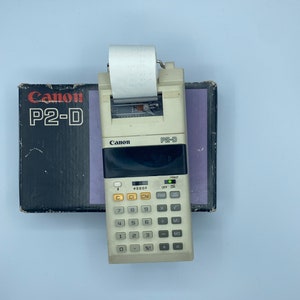 Vintage Canon P2-D Handheld battery-operated calculator Vintage -Works!#387