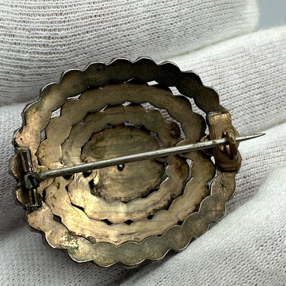 Antique Garnet Brooch And Earrings Set #706 - image 9