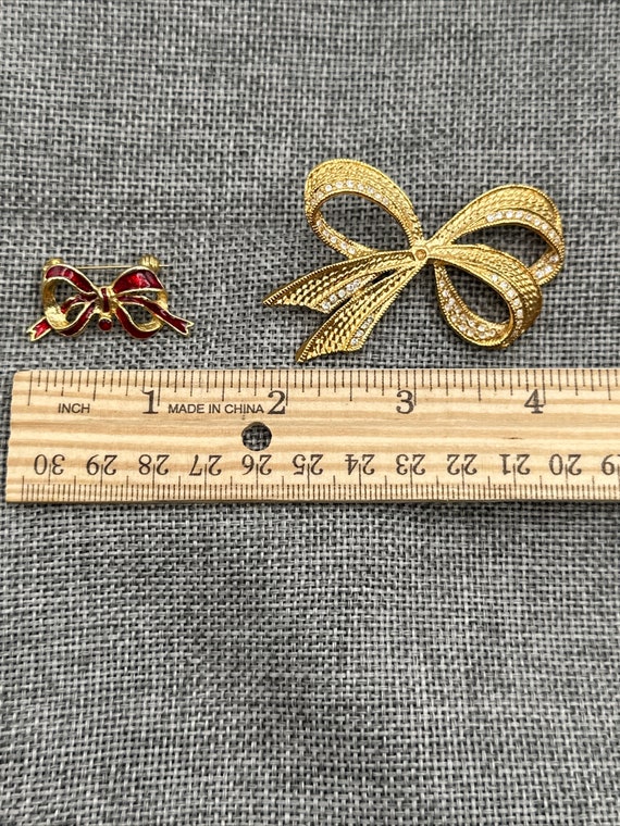 Vintage amazing bow brooch set of 3 #032 - image 6