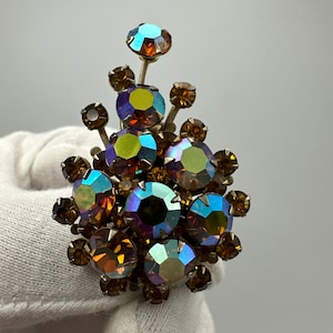 Vintage 1950’s Judy Lee Rhinestone Brooch#676