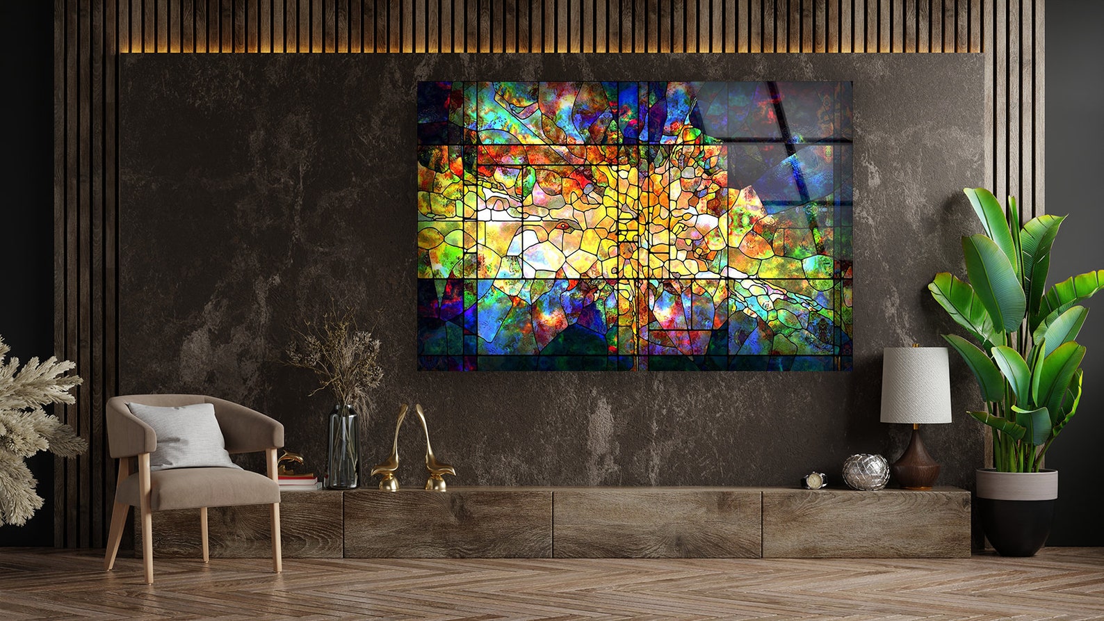 Tempered Glass Wall Artwall Printinglarge Wall Etsy