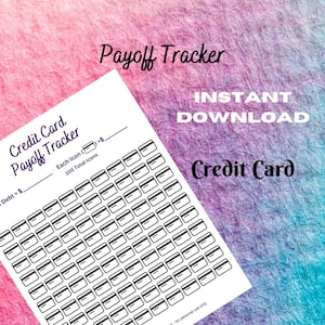 Rastreador de pagos de tarjetas de crédito, imprimible *DESCARGA INSTANTÁNEA*