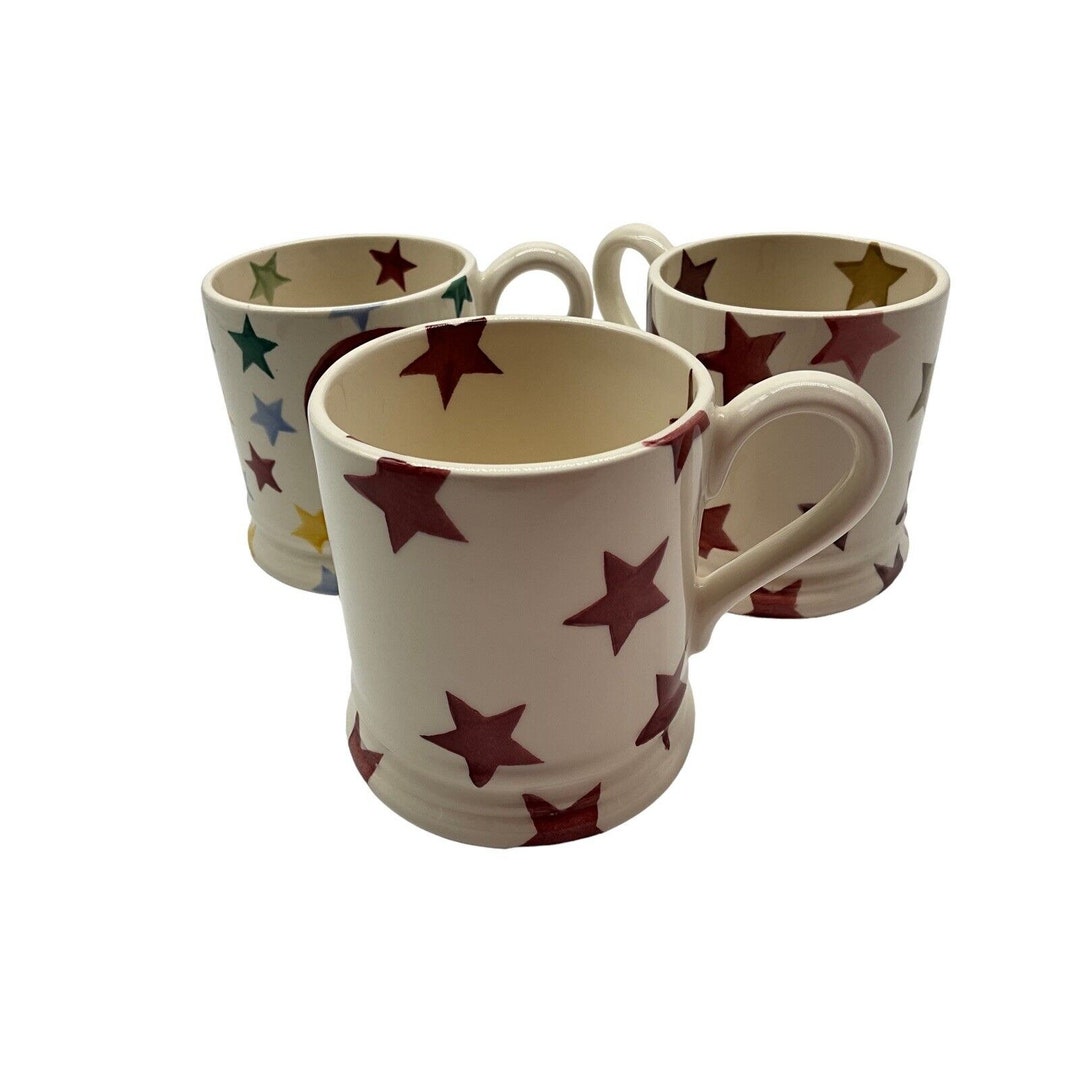 Emma Bridgewater STAR Coffee Mugs Set of 3 Etsy