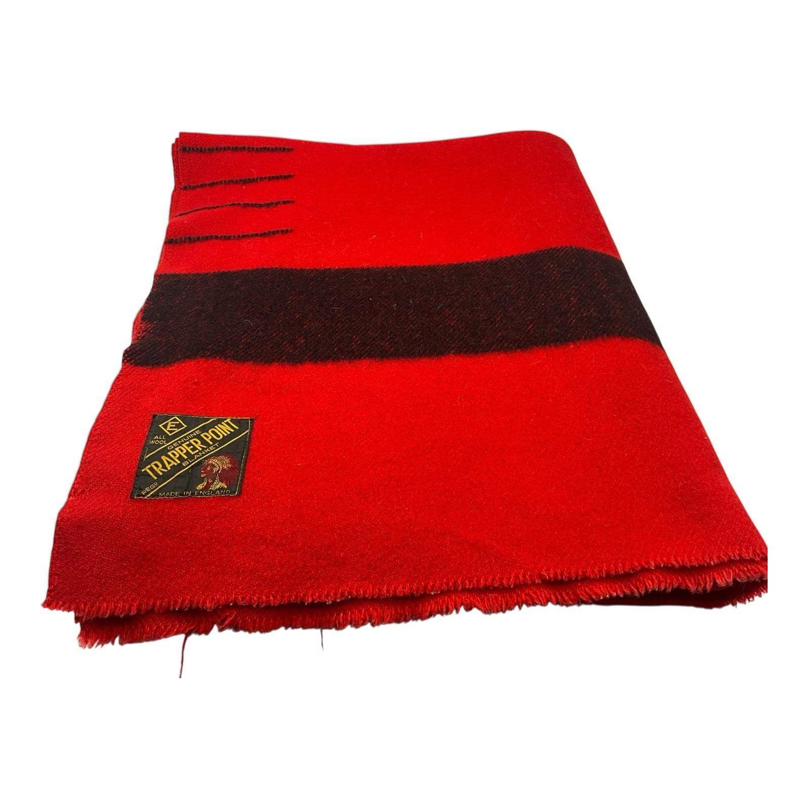 Vintage Trapper Point Wool Blanket - Etsy