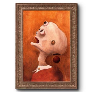 Strange Presences No. 9 – Creature Archive – Strange Gothic Figure – Surrealist Oil Art