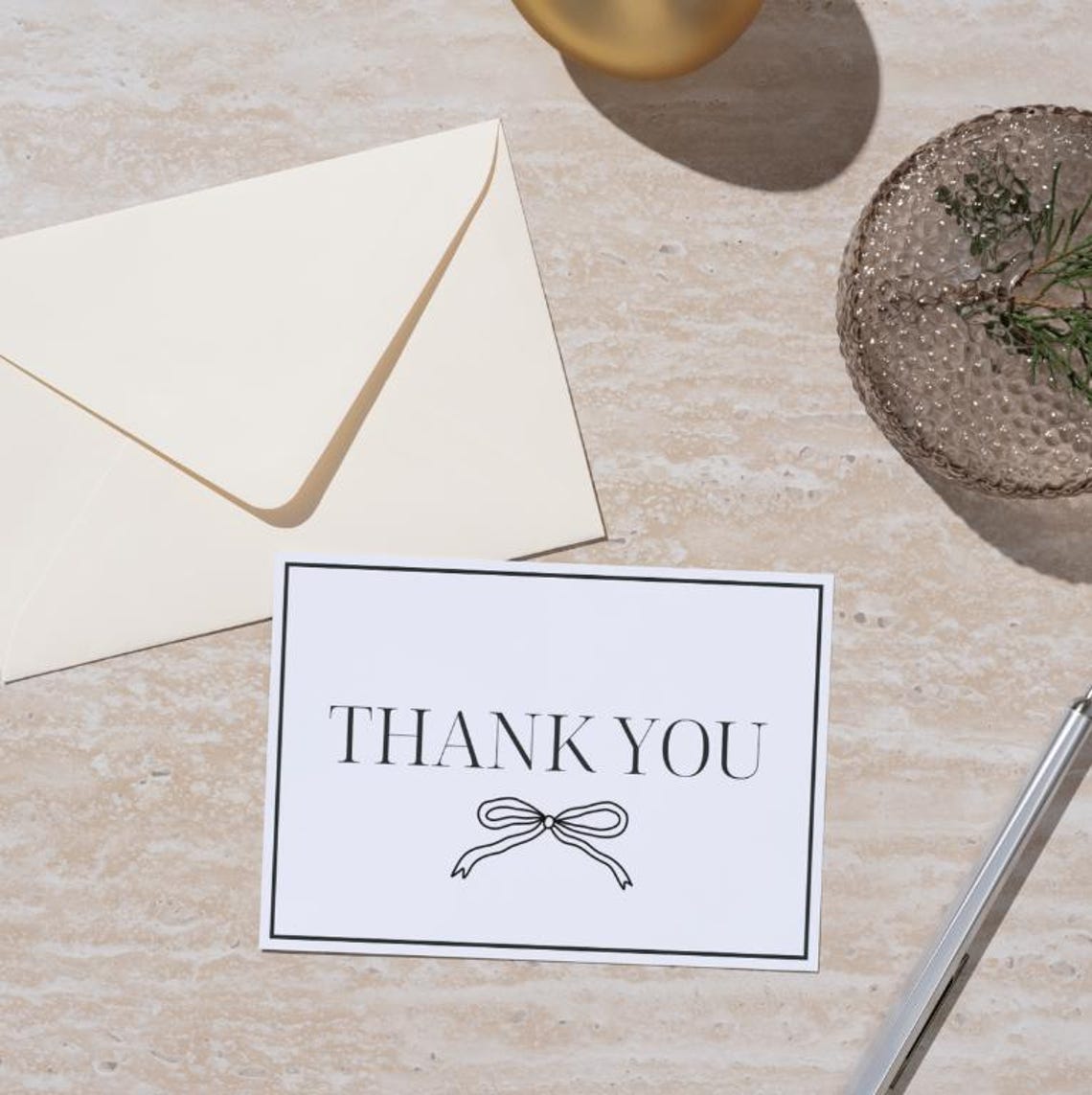 Printable Thank You Cards, Black and White Printable Thank You Cards