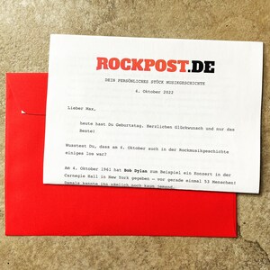 Rockpost para cumpleaños
