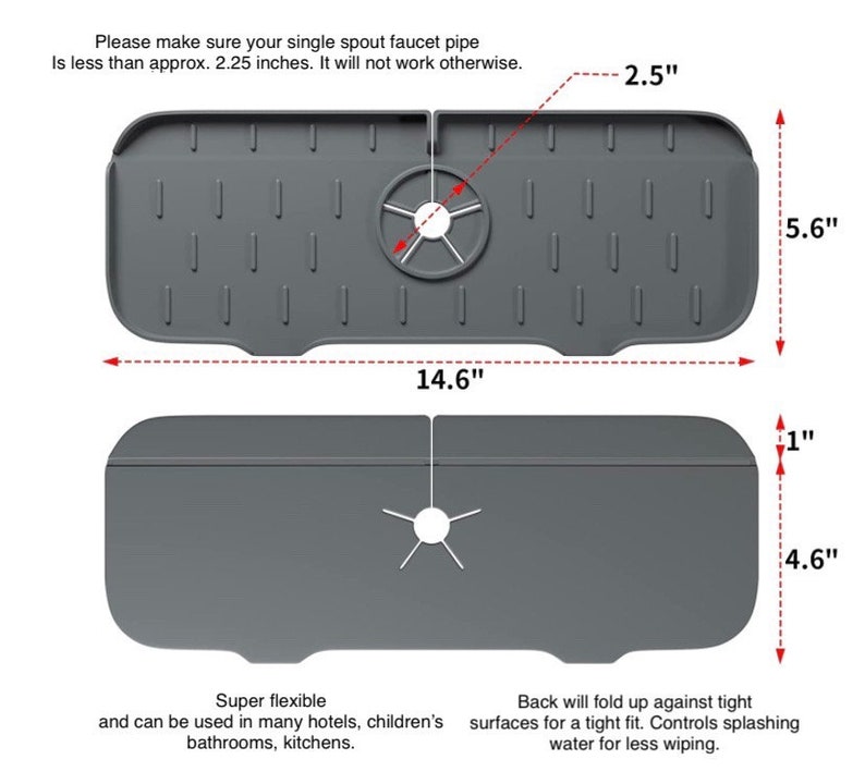 Sink Splash Guard Drip Protection Kitchen Faucet Mat Etsy