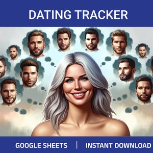 Foglio di calcolo per appuntamenti, regalo di Natale digitale, tracker della vita personale, regalo divertente per un amico, pianificatore di appuntamenti, tracker dei primi appuntamenti Fogli Google