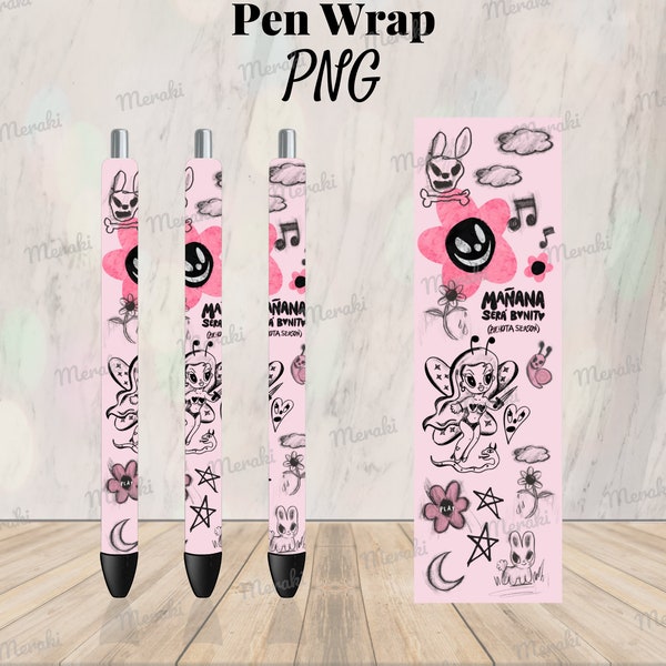 Bichota Season Pen Wrap,PNG wrap, pen design, Epoxy Pens Wrap