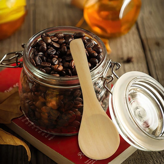 100 pcs Wooden Small spoons Spices Ice Cream Honey Jam Salt Spoon Utensils  New