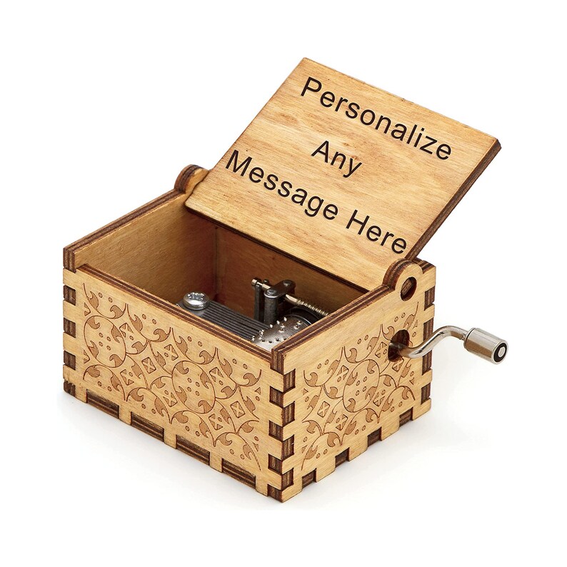 Custom Wooden Music Box, Personalized Music Box, CHOOSE YOUR SONG