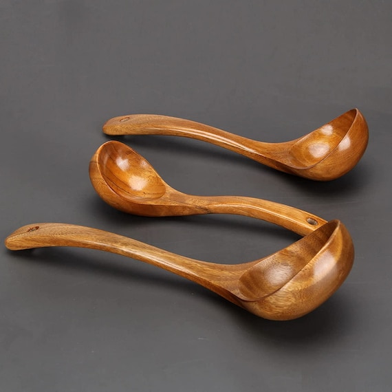 Wooden Ladle Spoon Set of 3