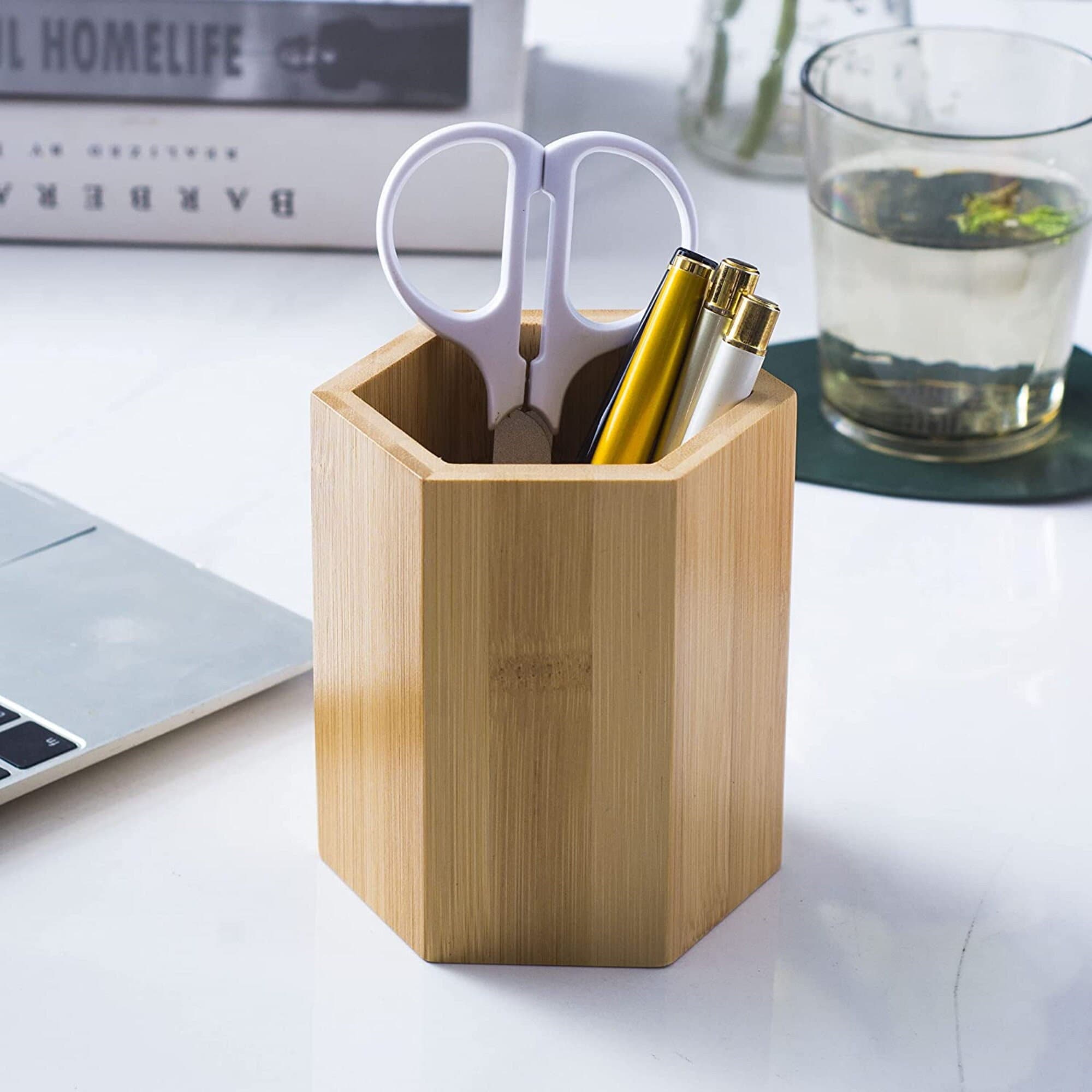 Wooden Pen Holder Geometric Pen Holder Pencil Cup Holder - Etsy Canada