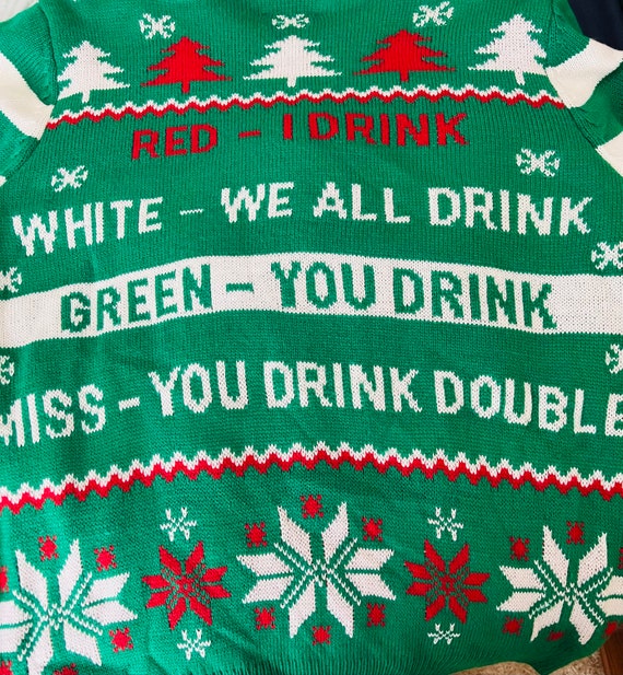 Drinking Game Ugly Christmas Sweater 