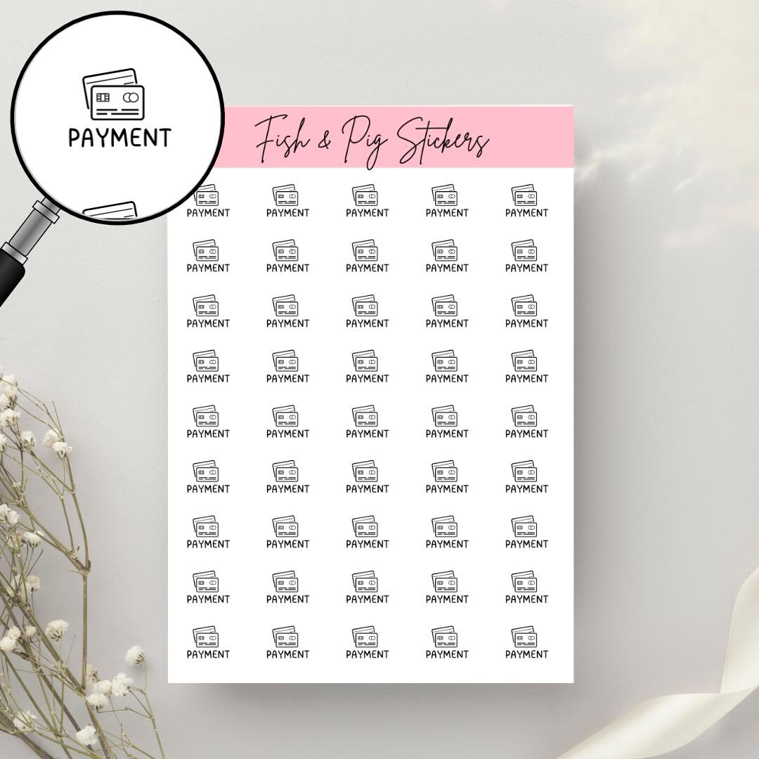 Credit Card Payment Sticker| Planner Sticker |credit Card Payment Icon ...