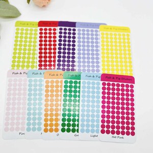 5mm Circle Dot Color Stickers Sheet on White for Planners and Journals ...