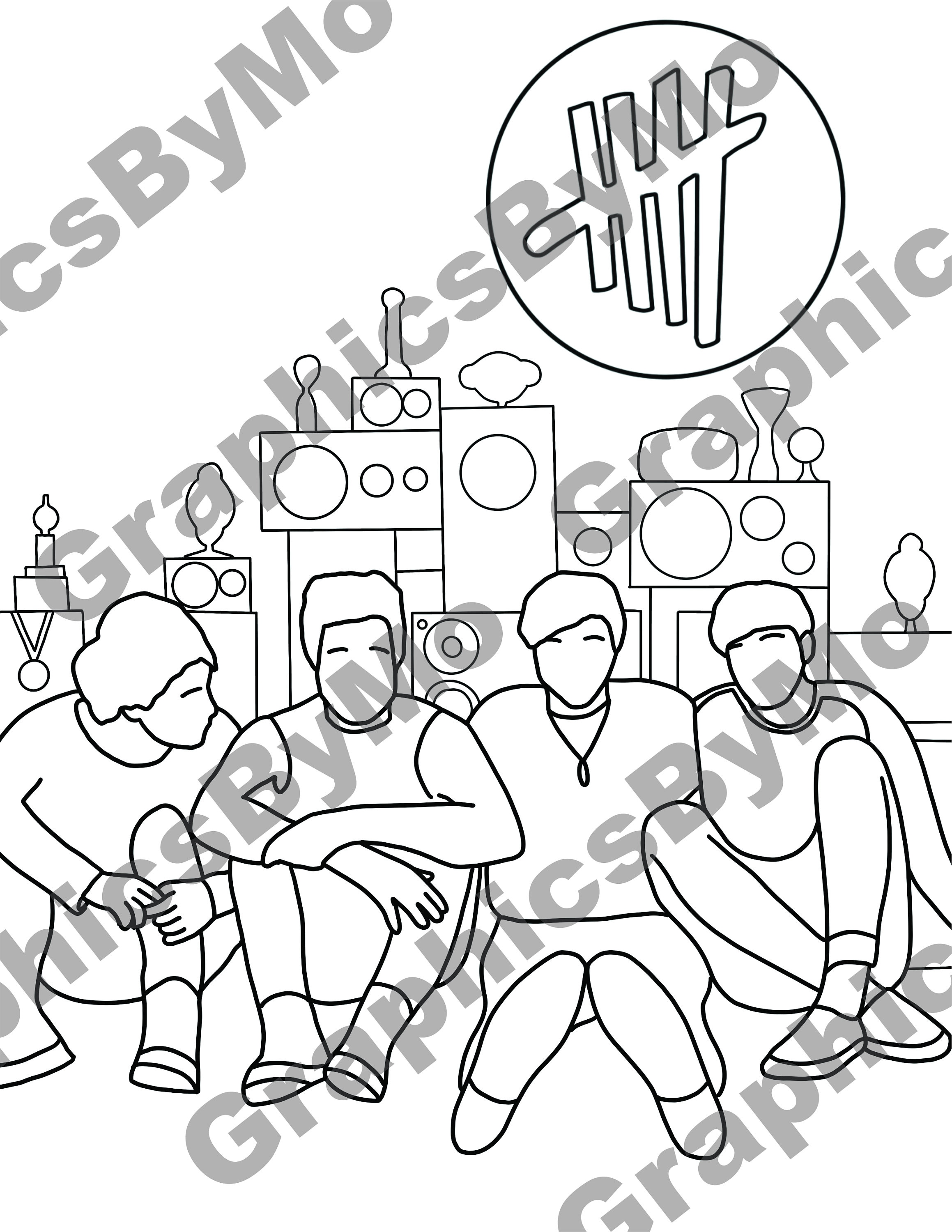 5 Seconds of Summer Coloring Book digital Downloads 5sos - Etsy