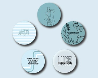 Luke Hemmings Buttons Buttons preiswert Fan Merch 5sos 5 sekunden des Sommers wfttwtaf fandom