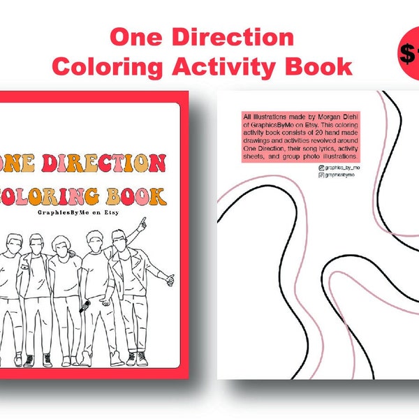 One Direction Coloring and Activity Book directioner 1d fan cheap merch harry styles louis tomlinson niall horan zayn malik liam payne