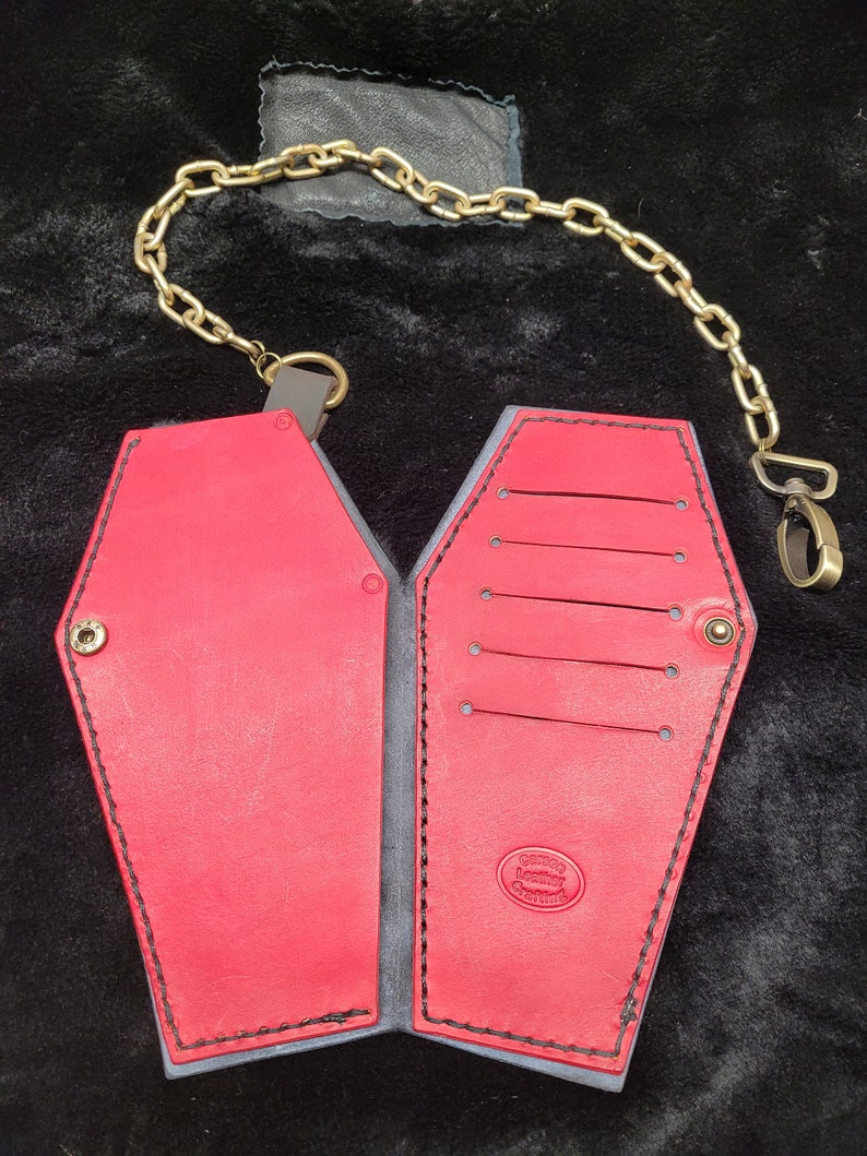 Coffin Wallet W/Chain Made To Order image 2