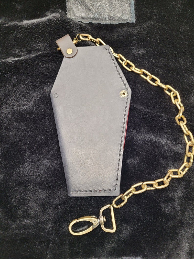Coffin Wallet W/Chain Made To Order image 1