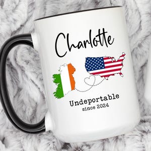 Grappig cadeau immigrant immigrant – niet meer uit te zetten sinds 2024, aangepaste naam burgerschapscadeau, USA Pride, cadeau nieuwe burger met humor, verjaardagscadeau
