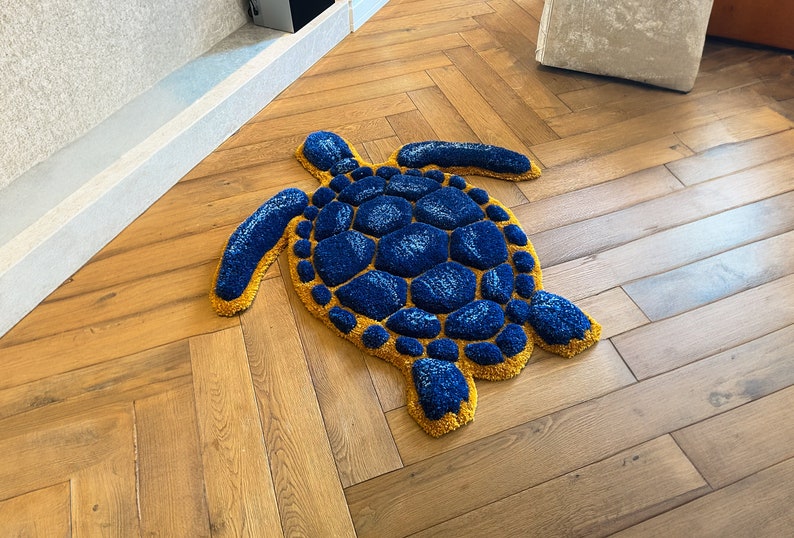 Turtle 3d Tufted Custom Rug, 100% Handmade, Kids Room, 3d Carpet ...