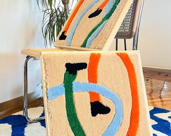 Lost Feet 99 Handmade Tufted Rug ,framed wall hanging Personalized Unique Gift for Best Friend Home Rug Custom Name Rug Housewearing Gift