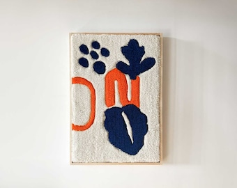 Leaf No 3 Handmade Tufted Rug Frame, Personalized Unique Gift for Best Friend Home Rug Custom Name Rug Housewearing Gift