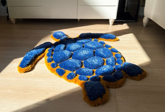 Turtle 3d Tufted Custom Rug, 100% Handmade, Kids Room, 3d Carpet