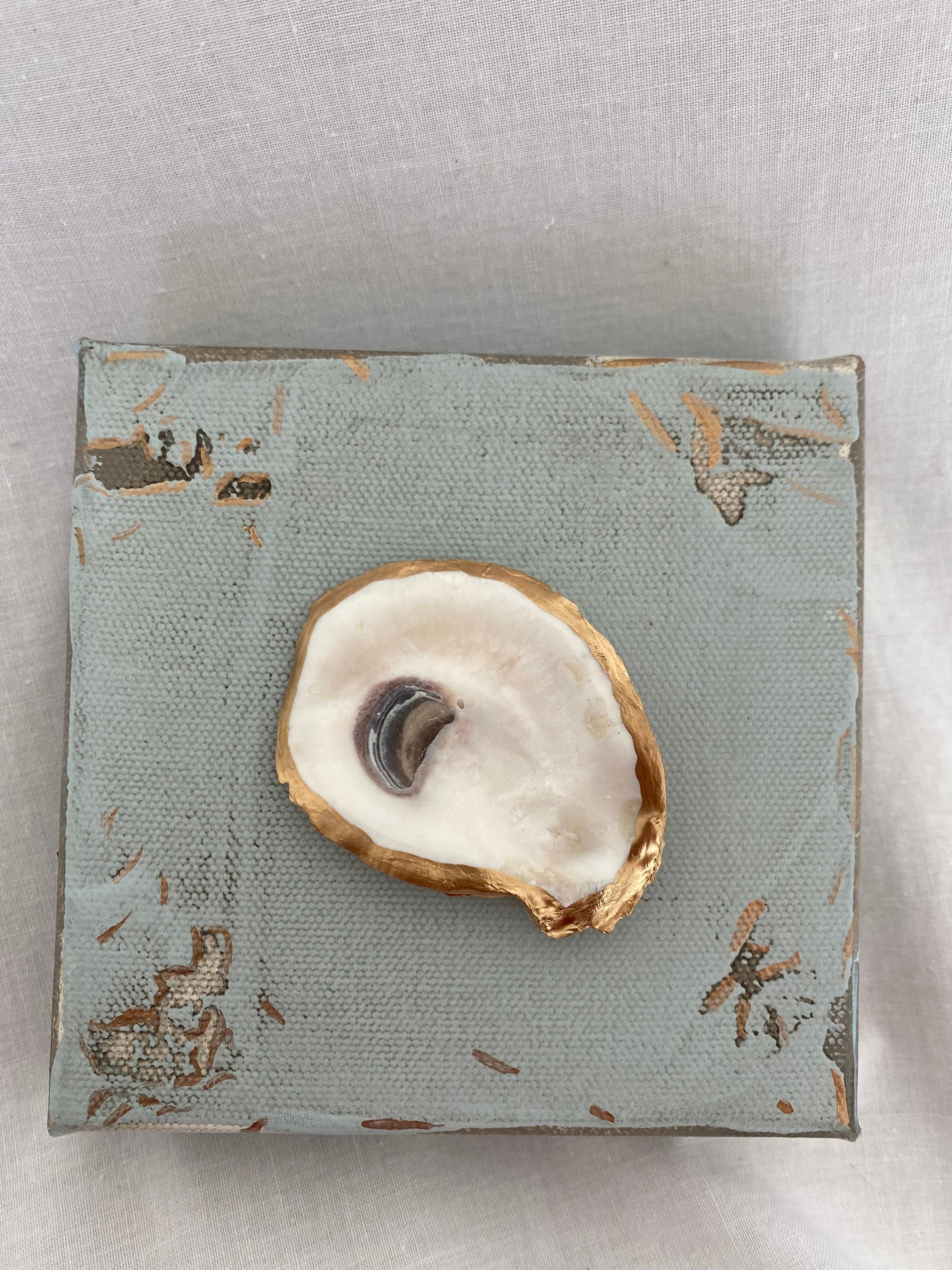 Oyster Shell Canvas Painting - Etsy