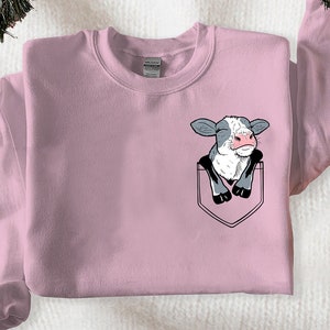 Cow Sweatshirt, Christmas Gift, Cow Anime Sweatshirt, Christmas Hoodie, Cow Mom, Cow Lover Sweatshirt